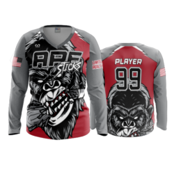 3861 WOMENS V NECK LONGSLEEVE APE-STICKS-1