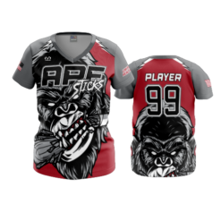 3861 WOMENS V NECK APE-STICKS-1