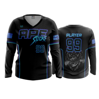 3861 WOMENS V NECK LONGSLEEVE APE-STICKS-2