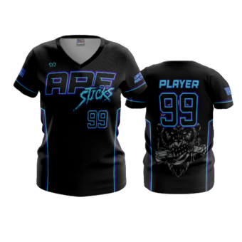 3861 WOMENS V NECK APE-STICKS-2