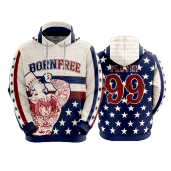3843 UNISEX FLEECE HOODY BORN-FREE-2024