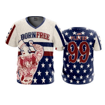 3843 MENS SPORT V NECK BORN-FREE-2024