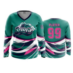 3851 WOMENS V NECK LONGSLEEVE POPSLOSURGE
