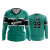 3874 WOMENS V NECK LONGSLEEVE COL-SHARKS-2023-1