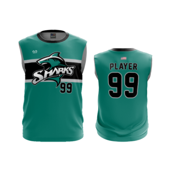 3874 MENS SPORT CREW NECK SLEEVELESS COL-SHARKS-2023-1