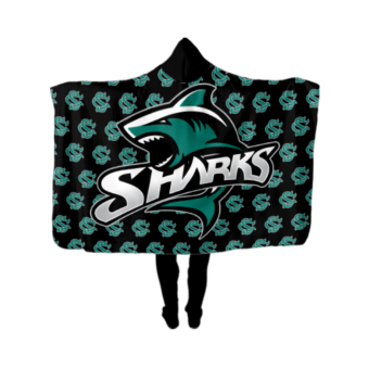 3874 UNISEX FAN WRAP HOODY COL-SHARKS-2023-1