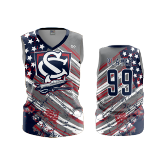 3874 WOMENS V NECK SLEEVELESS COL-SHARKS-2023-2