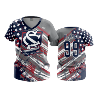 3874 WOMENS V NECK COL-SHARKS-2023-2