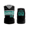 3874 WOMENS V NECK SLEEVELESS COL-SHARKS-2023-3