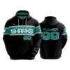 3874 UNISEX FLEECE HOODY COL-SHARKS-2023-3