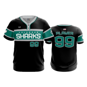 3874 MENS 2 BUTTON SCOOP NECK COL-SHARKS-2023-3