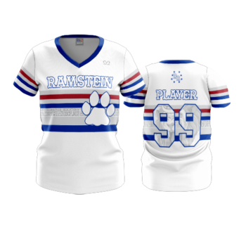 3869 WOMENS V NECK RAMSTEIN-RAMS-1
