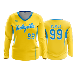 3614 WOMENS V NECK LONGSLEEVE RUBYVILLE-2