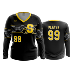 2865 WOMENS V NECK LONGSLEEVE SHAWNEE-BASEBALL-1