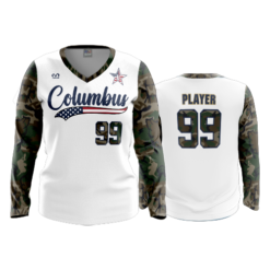 3872 WOMENS V NECK LONGSLEEVE COL-SHARKS-MILITARY