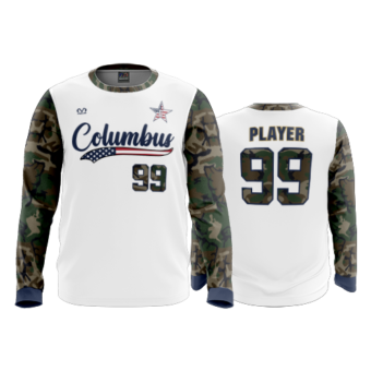3874 MENS SPORT LONGSLEEVE COL-SHARKS-MILITARY
