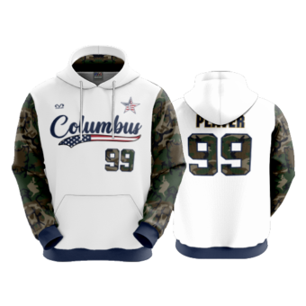3874 UNISEX FLEECE HOODY COL-SHARKS-MILITARY