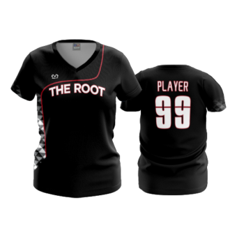 3223 WOMENS V NECK THE-ROOT-BASKETBALL
