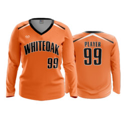 3886 WOMENS V NECK LONGSLEEVE WHITEOAK-2