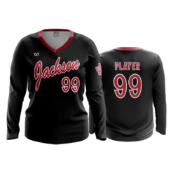 3878 WOMENS V NECK LONGSLEEVE JACKSON-BASEBALL-1