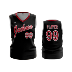 3878 WOMENS V NECK SLEEVELESS JACKSON-BASEBALL-1