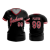 3878 WOMENS V NECK JACKSON-BASEBALL-1