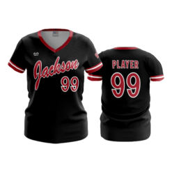 3878 WOMENS V NECK JACKSON-BASEBALL-1