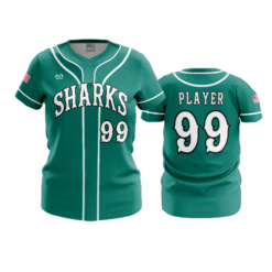 3880 WOMENS NO BUTTON SCOOP NECK COL-SHARKS-BASEBALL-2024-1