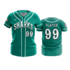 3880 WOMENS 2 BUTTON SCOOP NECK COL-SHARKS-BASEBALL-2024-1