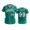 3874 WOMENS V NECK COL-SHARKS-BASEBALL-2024-1