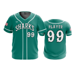 3880 MENS SPORT V NECK COL-SHARKS-BASEBALL-2024-1