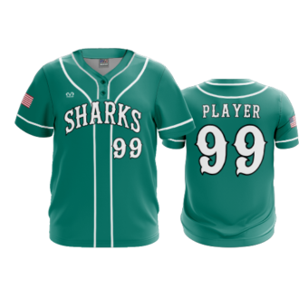3874 MENS 2 BUTTON SCOOP NECK COL-SHARKS-BASEBALL-2024-1