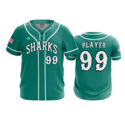 3880 MENS 2 BUTTON SCOOP NECK COL-SHARKS-BASEBALL-2024-1