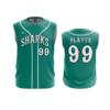 3874 MENS SPORT CREW NECK SLEEVELESS COL-SHARKS-BASEBALL-2024-1