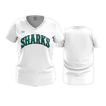 3874 WOMENS SPIRIT CREW NECK COL-SHARKS-BASEBALL-2024-1