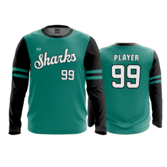3874 MENS SPORT LONGSLEEVE COL-SHARKS-BASEBALL-2024-2