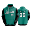 3880 UNISEX FLEECE HOODY COL-SHARKS-BASEBALL-2024-2
