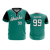 3874 MENS 2 BUTTON SCOOP NECK COL-SHARKS-BASEBALL-2024-2