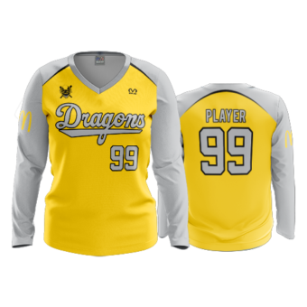 3630 WOMENS V NECK LONGSLEEVE DRAGONS-BASEBALL-1