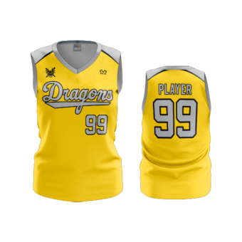 3630 WOMENS V NECK SLEEVELESS DRAGONS-BASEBALL-1