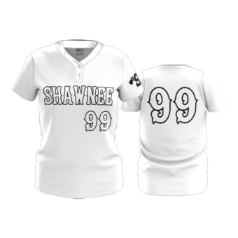 2865 WOMENS 2 BUTTON SCOOP NECK SHAWNEE-SOFTBALL