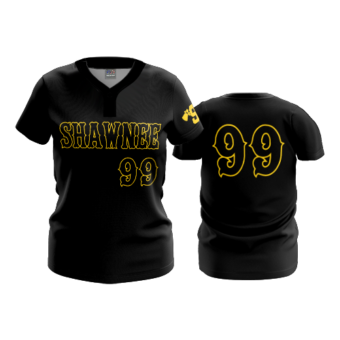 2865 WOMENS 2 BUTTON SCOOP NECK SHAWNEE-SOFTBALL