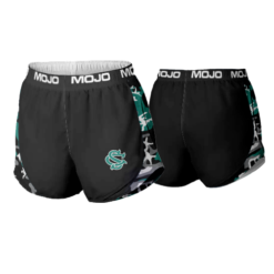 3887 WOMENS MICRO FIBER PRACTICE SHORT SHARKS-CAMO-1