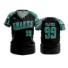 3887 WOMENS V NECK SHARKS-CAMO-1