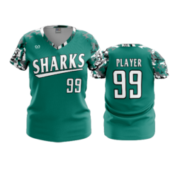 3887 WOMENS V NECK SHARKS-CAMO-2