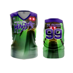 3870 WOMENS V NECK SLEEVELESS APPALACHIAN-MONSTERS-1