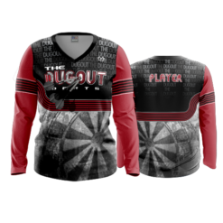 3863 WOMENS V NECK LONGSLEEVE DUGOUT-1