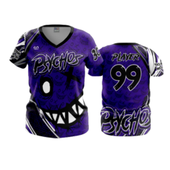 3871 WOMENS V NECK PSYCHOS-1