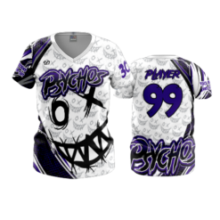 3871 WOMENS V NECK PSYCHOS-2