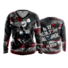 2822 WOMENS V NECK LONGSLEEVE THE-GARAGE-1